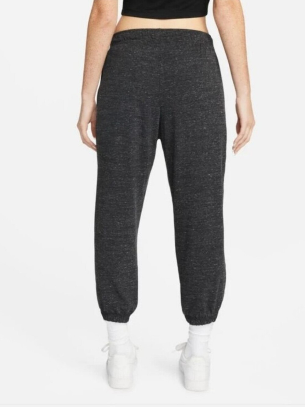 Nike Sportswear Gym Vintage Capri Jogger Sweatpants Charcoal Heather Black M - Picture 6 of 6